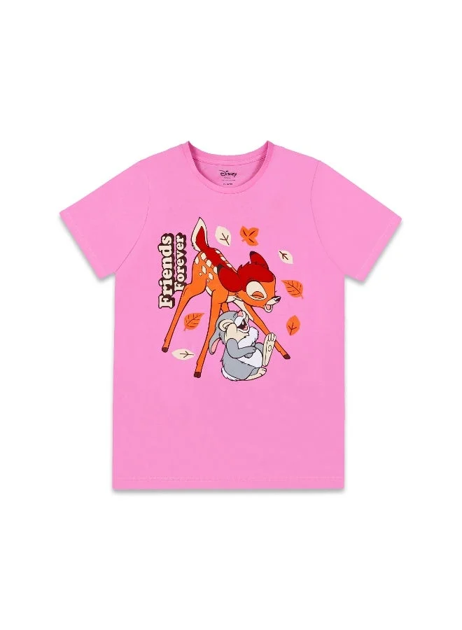 ديزني تيشيرت قطن % بناتي بأكمام قصيرة أصدقاء للأبد من ديزني